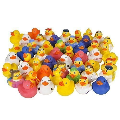 50 Count 2" Rubber Duck Assortment 50 Pieces Fun Gift Bag Prize
