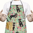 thumbnail image 2 of Rottweiler with Pioneer Flower Apron-Garden Aprons for Women with Pockets-Cotton Linen Waterproof Kitchen Cooking Gardening Aprons Adjustable for Kitchen,Cooking,BBQ and Salon 33x27 Inch, 2 of 2