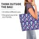 thumbnail image 2 of Disketp Skull Purple Flower Bolsa Tote Estampada para Mujer, Bolso de Hombro y de Mano para Compras y Viajes, 2 of 8