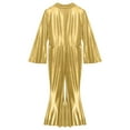 thumbnail image 6 of Hansber Men's Long Sleeve Flared Jumpsuit Disco Dance Overalls Shiny Metallic 70s Retro Outfit Club Party Wear Gold 3XL, 6 of 7