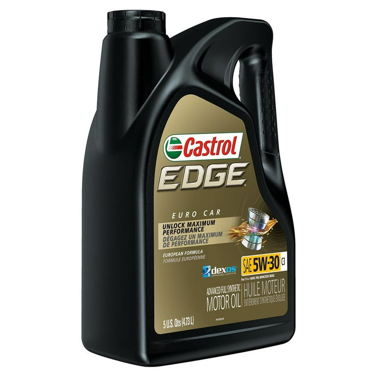 Castrol Edge 5W-30 C3 Advanced Full Synthetic Motor Oil, 5 Quarts 