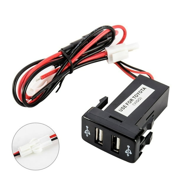Toyota 2 USB Port 12V Car Socket Charger Adapter