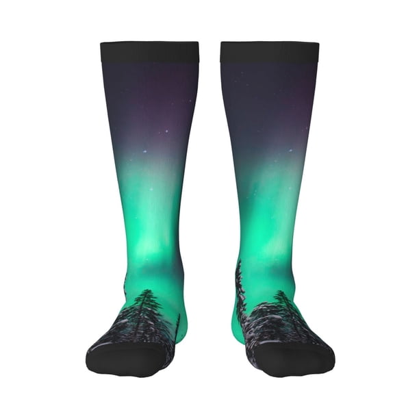 Balery Northern Lights 2 Calcetines novedosos Calcetines deportivos Calcetines hasta la rodilla Calcetines de algodón Calcetines originales y geniales