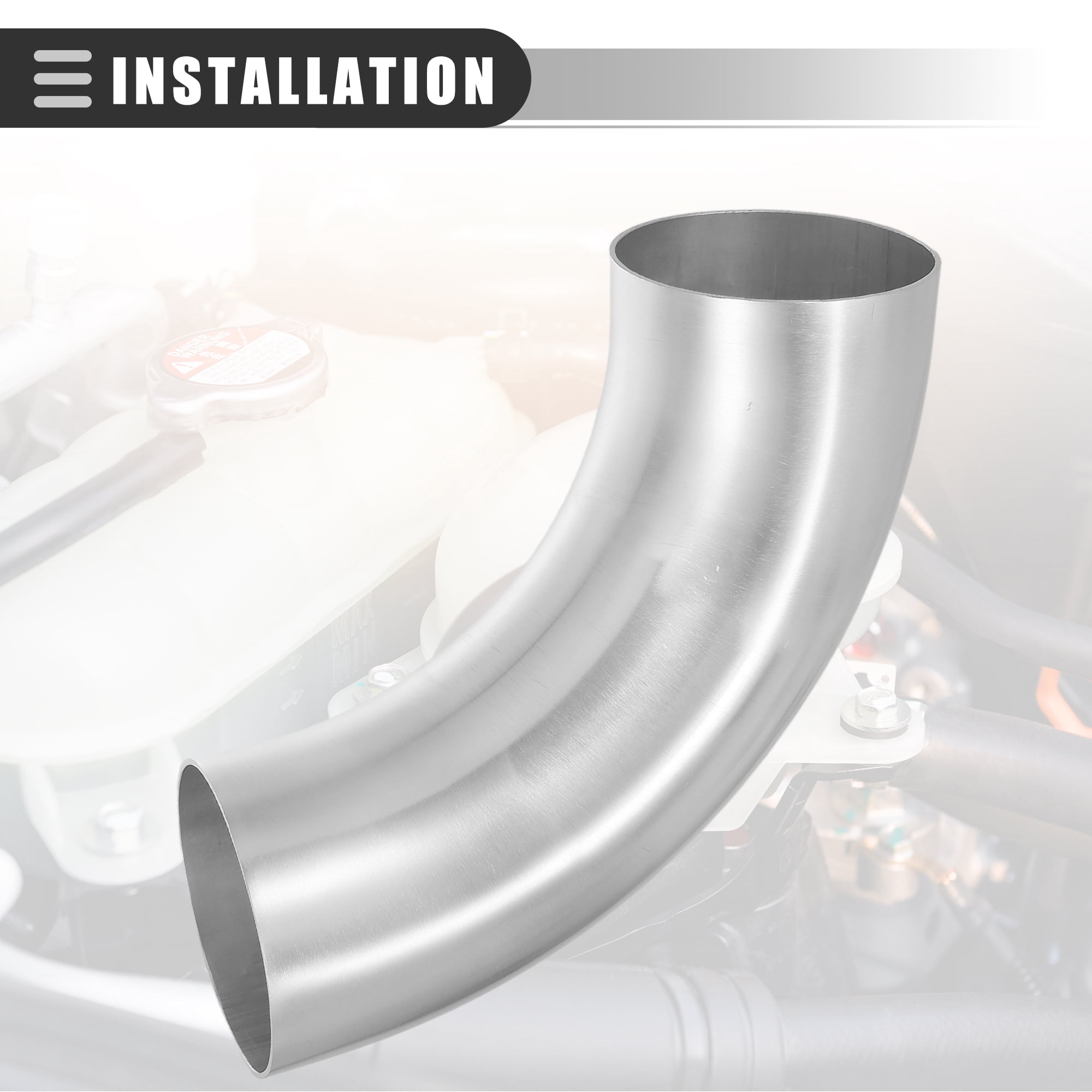 Unique Bargains Leg Length 4 Inch Intercooler Pipe 90 Degree Bend Elbow Tube 4" OD 102mm