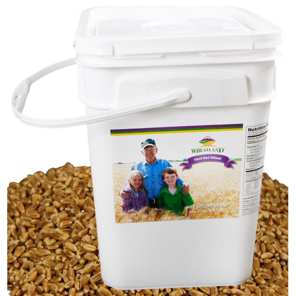 Hard Red Winter Wheat Berries NonGMO 25lbs Wheatland Grown in USA Long Shelf Life