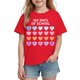 thumbnail image 1 of Camiseta de Manga Corta Linda para Niños Niñas Niños Impresión Gráfica Escuela Verano Casual, 1 of 9