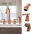 thumbnail image 5 of Akicon Two-Handles Copper Widespread Kitchen Faucet with Side Sprayer Antique Copper Antique, 5 of 5