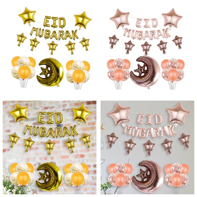 Película de Aluminio perfecl Eid Mubarak Decoración de Ramadán Globos Eid