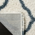 thumbnail image 5 of SAFAVIEH Hudson Aline Plush Geometric Shag Runner Rug, Ivory/Slate Blue, 2'3" x 6', 5 of 6