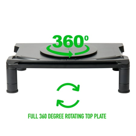 Mind Reader - Rotative Extra Wide Monitor Risers - Black