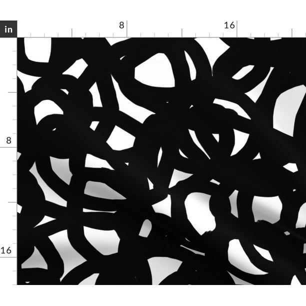 Black And White B W Cotton Graphic Graffiti Fabric Printed By Spoonflower Bty Walmart Com Walmart Com