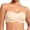 Beige, variant on Bandeau Strapless Bra Full Coverage Underwire Convertible Bras for Plus Size Women Removable Pad White,34DD