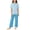 Blue, variant on Cethrio Girls' Pajama Sets Short Sleeve, Knitted Casual 2 Piece Summer Girls' Sleepwear Pink Size 7-8 T