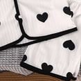 thumbnail image 5 of HBGVBA Toddler and Girl's Summer Set,2 Piece Casual Outfit,1-11 Years Heart Print Ice Silk Lapel Short Sleeve Set, 5 of 5