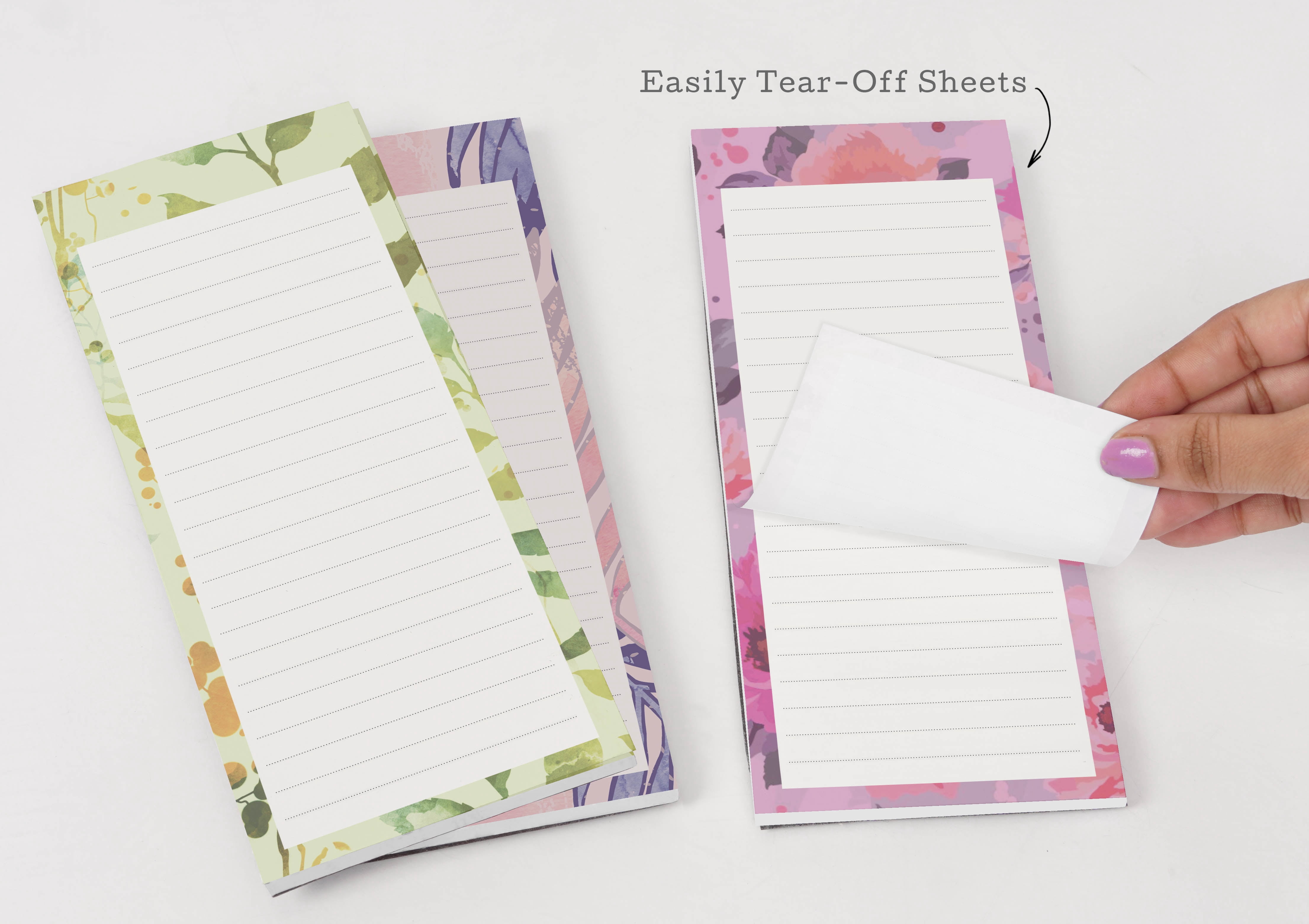 Inkdotpot Pack of 3 Magnetic Fridge To-Do List Notepads- Magnetic Memo Pads For Refrigerator-(50 Sheets Each)-K9