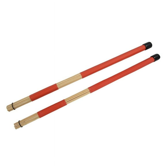 1 Pair 40CM Bamboo Rod Drum Brushes Sticks for Jazz Folk Music