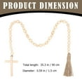 thumbnail image 3 of Jierger 35.3 Inch Decorative Beads Beaded Decor Style Wood Beads String Decor Beads String Adornment Beads String with Tassel Wood Garland Beads Beaded Decoration, 3 of 9