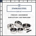 thumbnail image 1 of STANSPORT - Heavy Duty 7-Piece Stainless Steel Clad Cookware Set, 1 of 4