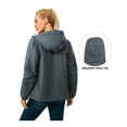 thumbnail image 3 of Little Donkey Andy Womens Warm Recycle Insulated Jacket Hooded Lightweight Windproof Winter Coat Hiking Travel Steel Grey XS, 3 of 6