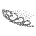 thumbnail image 2 of SHISUYAN Mini Heart Rhinestone Tiara for Wedding Bride Prom Birthday Pegeant Prinecess Party, 2 of 8