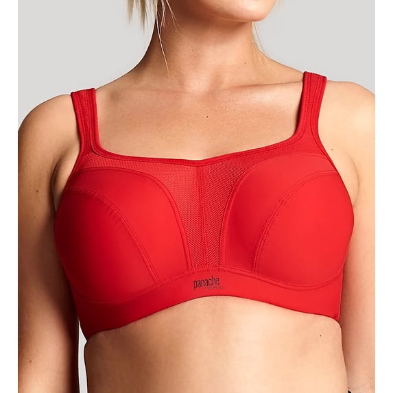 Panache FIERY RED Full Busted Underwire Sports Bra, US 32J, UK 32GG