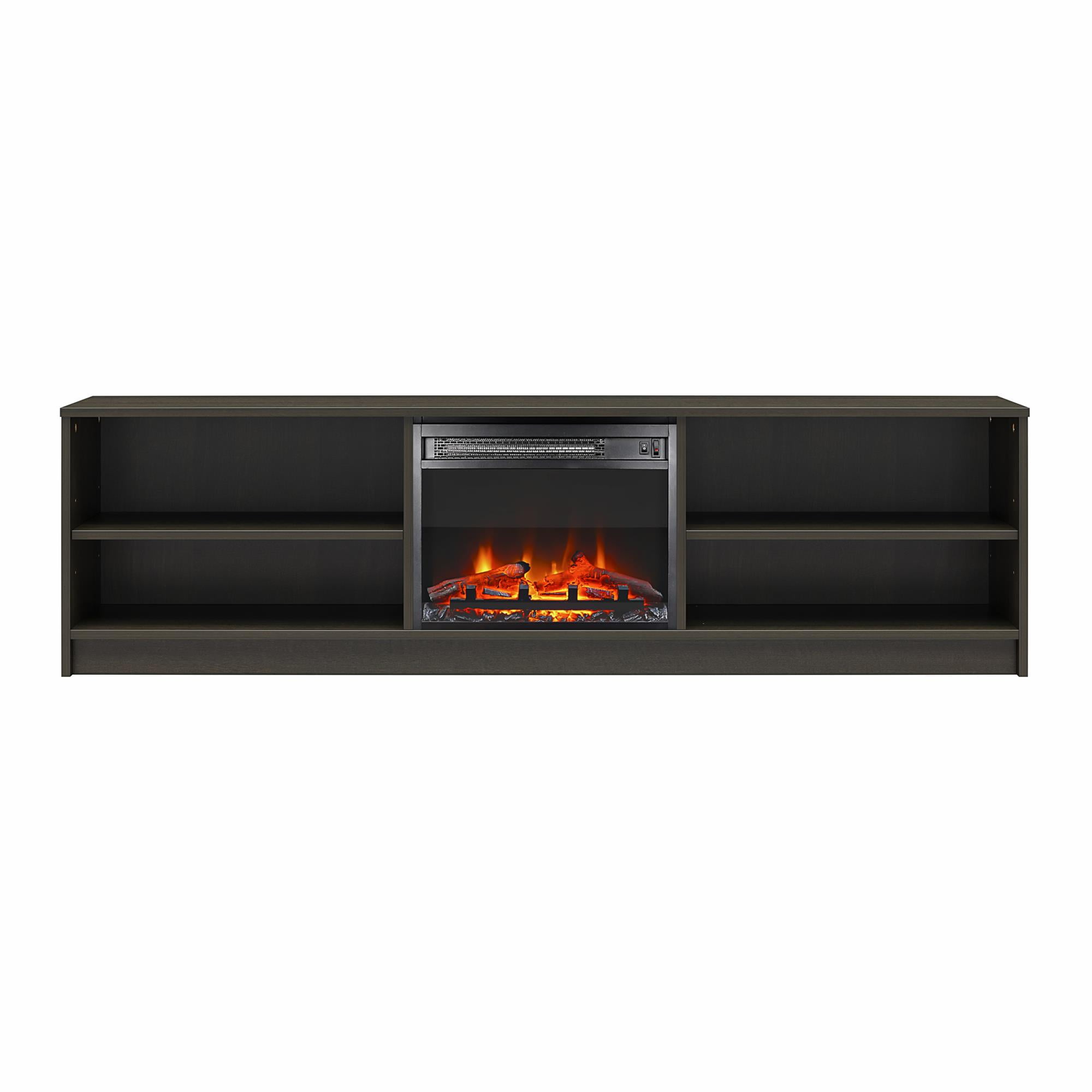 Mainstays Fireplace TV Stand, for TVs up to 75", Espresso