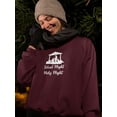 thumbnail image 2 of Silent Night, Holy Night Sweatshirt Women -Smartprints Designs, Female x-Large, 2 of 4