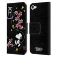 thumbnail image 1 of Head Case Designs Officially Licensed Peanuts Oriental Snoopy Cherry Blossoms Leather Book Wallet Case Cover Compatible with Apple Touch 6th Gen / Touch 7th Gen, 1 of 6