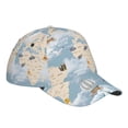 thumbnail image 3 of Daiia Animals Travel World Map print Baseball Cap Men Women Golf Dad Hat Adjustable Original Classic Low Profile Hat Unconstructed Plain Cap, 3 of 9