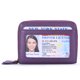 thumbnail image 1 of Tarjetero de piel de vaca de doble capa con cremallera y capa superior para mujer, tarjetero de piel antimagnética RFID, tarjetero de identificación de gran capacidad, 1 of 6