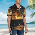 thumbnail image 4 of Hawaiian Shirt for Men, Halloween Witch Candy House Summer Shirts for Men, Mens Button Down Short Sleeve Shirt, 4 of 7