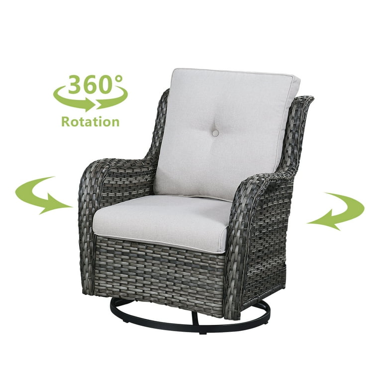 Gray wicker best sale rocking chair