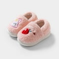thumbnail image 2 of WZEIIOT Toddler Girls Slippers Winter Warm Velvet Indoor Plush Shoes Kids Cartoon Bunny Design Non- Fuzzy Bedroom House Shoes With Heel Cover Us Size:9, 2 of 4