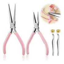 Jewelry Making Pliers Set,Needle Nose Pliers/Round Pliers/Tweezers, Chain Craft for Wire Bending