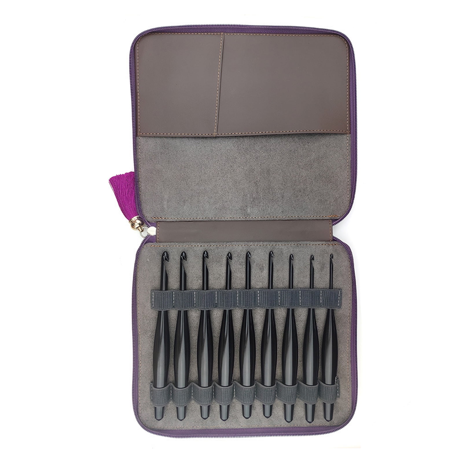 9Pcs Aluminum Crochet Hook Ergonomic Crochet Hook Needle Knitting Tool for Beginner Experienced Hobbyist 3.5mm-8.0mm