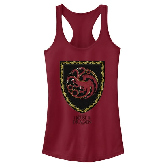 Junior's Game of Thrones: House of the Dragon Targaryen Crest  Racerback Tank Top Scarlet Medium