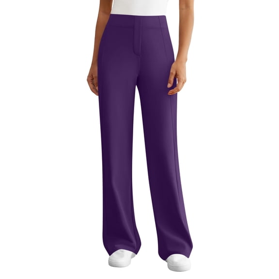 YueHuiYing Womens Pants Soft Wide Leg Pants for Women Soft & Breathable Bootcut Regular Plus Size Lounge Travel Pants