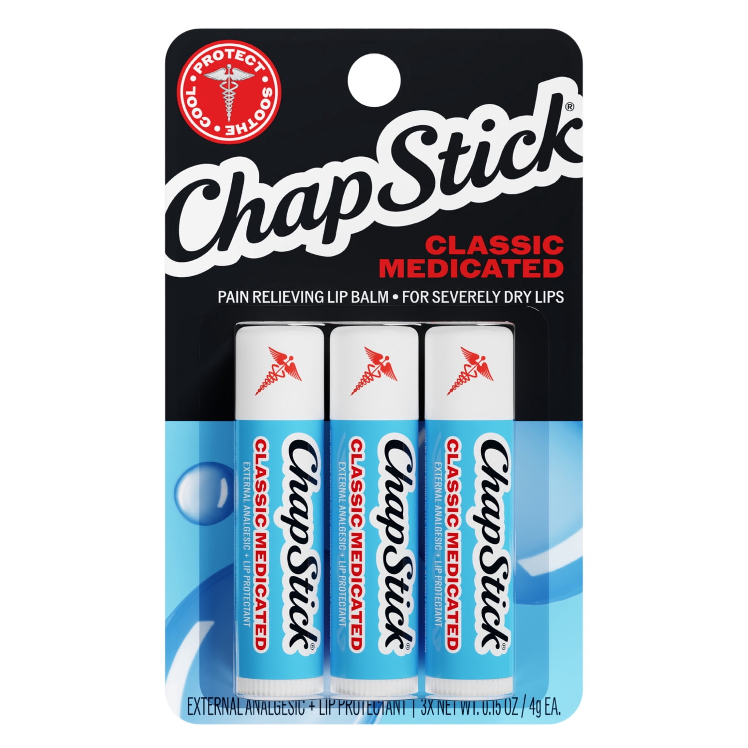 ChapStick Classic Medicated Lip Protectant + External Analgesic