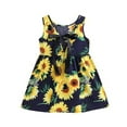thumbnail image 2 of Gyratedream Summer Kids Baby Girls Sleeveless Bowknot Sunflower Pincess Dresses Sun Dress, 2 of 6