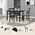 thumbnail image 4 of Lisonu 59" Extendable Dining Table, Modern Black Wooden Kitchen Table for 4-8 People, Space-Saving Expandable Table for Dining Room, Home Office & Small Living Spaces, 4 of 11