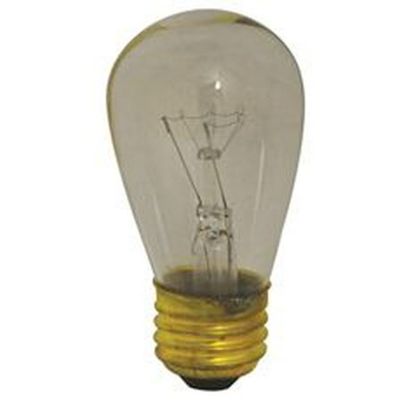- SATCO INCANDESCENT SIGN LAMP, S14, 11 WATTS, 130 VOLTS, MEDIUM BASE, CLEAR, 4 PER BOX