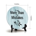 thumbnail image 4 of I Am More Than My Mistakes Blue Wood Color Circle Table Sign (5" X 5"), 4 of 4