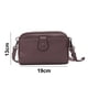thumbnail image 2 of Nuevo bolso bandolera de cuero sencillo con un solo hombro, moderno bolso para teléfono móvil, color morado, 2 of 6