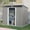 Gray, variant on Jopath 8ft x 6ft Outdoor Metal Storage Shed with Sliding Door and Foundation for Backyard, Patio, Lawn (Coffee)