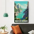 thumbnail image 4 of UENPHN Massif Des Calanques Vintage Travel Posters 20X30inch(50X75cm), 4 of 4