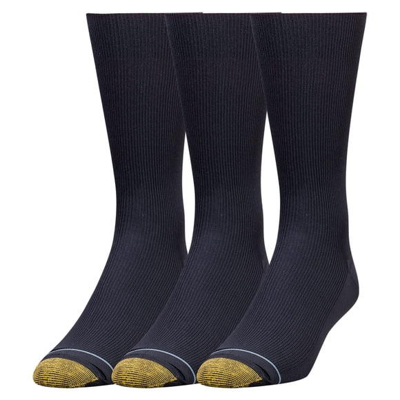 Vestido Metropolitan Crew de Calcetines GOLDTOE para hombre, 3 pares, azul marino