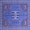 thumbnail image 1 of Ahgly Company Machine Washable Indoor Square Oriental Blue Industrial Area Rugs, 8' Square, 1 of 1