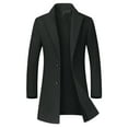 thumbnail image 5 of INSPIRE CHIC Winter Trench Coat for Men's Single Breasted Slim Fit Business Overcoats, 5 of 5