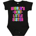 thumbnail image 3 of Inktastic Worlds Best Little Sister Girls Baby Bodysuit, 3 of 5