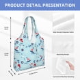 thumbnail image 3 of Vsdgher Sailboats Anchors Print canvas Tote Bag, Lightweight Cloth Bags, Suitable for shopping, groceries, travel, 3 of 4